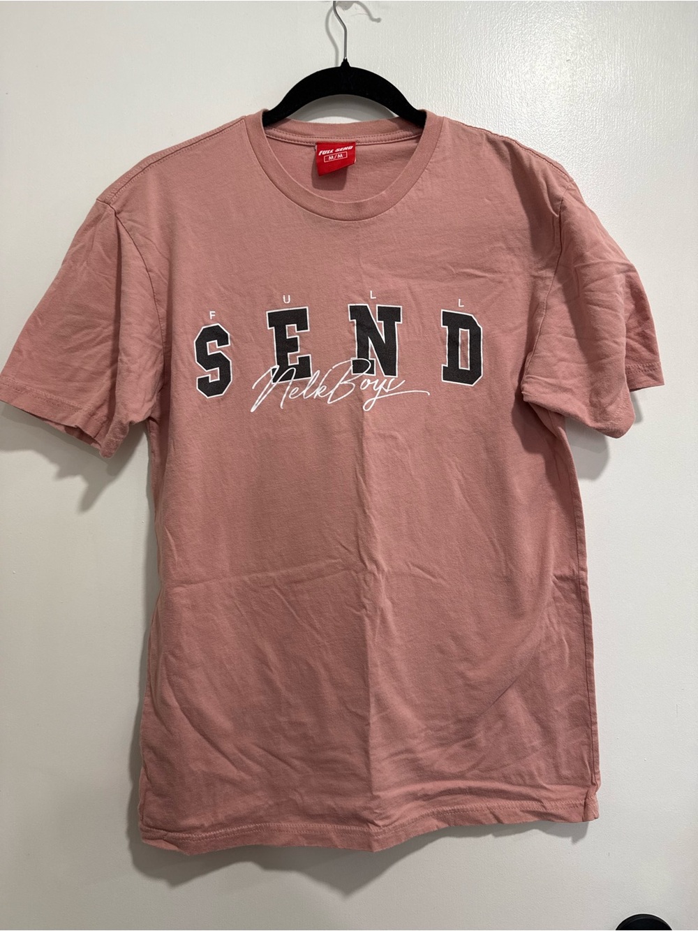 full SEND Nelk Boys Short Sleeve T‑Shirt - Dusty Rose